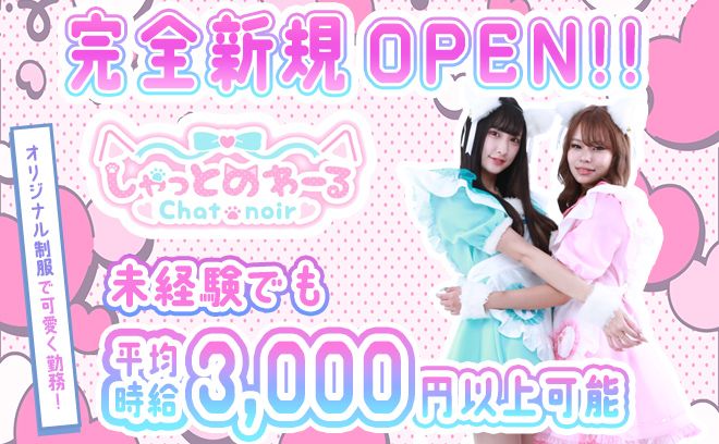完全新規OPEN💗ネコ耳×メイド🐱お昼から働けるコンカフェ💎面接交通費支給🚗日払い👌