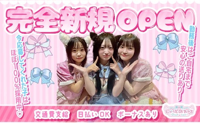 🎀完全新規OPEN🎀ネコ耳×メイド制服💘交通費支給＆送りアリ🚗平均時給5,000円以上💘