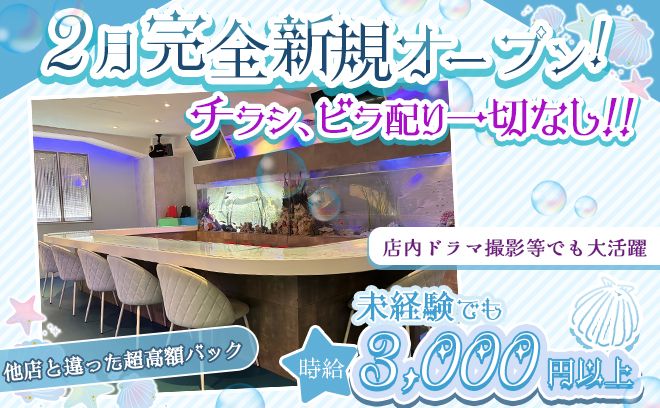 オープニングスタッフの先行募集開始🎊海をコンセプトとした店内🏝可愛いオリジナル衣装👗