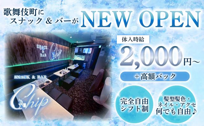 歌舞伎町の真ん中にキレイなスナックがNEW OPEN🌱時給3,000円～高額バックあり😻