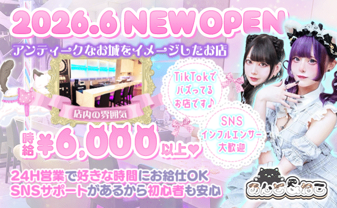 💗✨池袋にねこ系2026年6月NEW OPEN✨24時間勤務💗1日だけでも大歓迎💕未経験者優遇💕